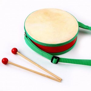 Игрушка музыкальная «Барабан», бумажная мембрана, размер: 14 x 14 x 4,5 см, цвета МИКС