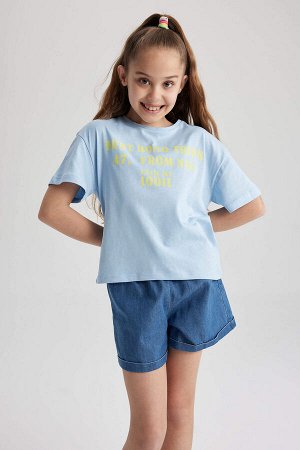 Комплект из 2 футболок с короткими рукавами Relax Fit для девочек