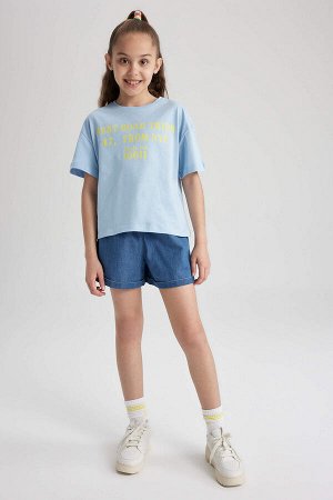 Комплект из 2 футболок с короткими рукавами Relax Fit для девочек