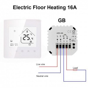 Терморегулятор для теплого пола X5H-GB-H-WiFi Black (черный/белая рамка)