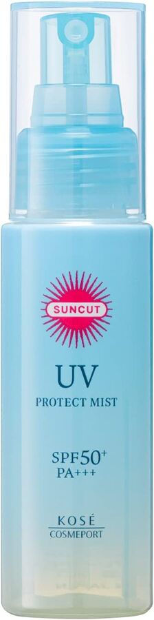 KOSE Suncut UV Protect Mist SPF50+ PA+++ - легкий солнцезащитный спрей с косметическими экстрактами