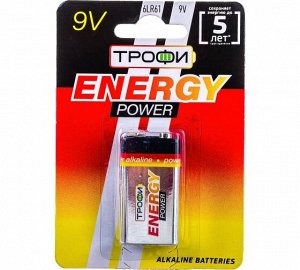 ТРОФИ 6LR61-1BL ENERGY POWER Alkaline (12/96), шт