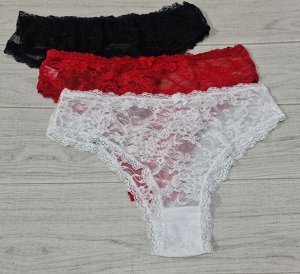 Трусы женскиес кружевом набор 3 шт 4246