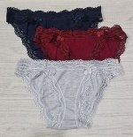 Трусы женскиес кружевом набор 3 шт 4251/1