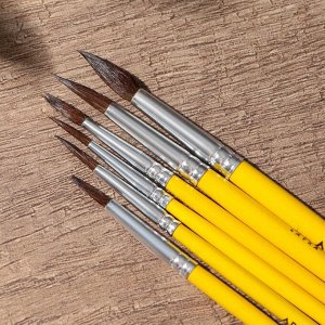 Кисть для рисования набор 6 шт. белка «Творческая личность» № 1, 2, 3, 4, 5, 6