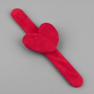 Игольница на браслете «Сердце», 23 x 6 см, цвет красный