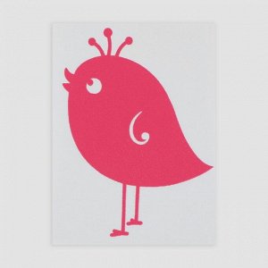 Термотрансфер «Маленькая птичка», 4,5 x 6 см, 5 шт, цвет розовый