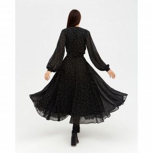 Платье женское с поясом MIST миди, чёрный