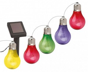 Садовая гирлянда ЭPA 10 подсвечиваемых светодиодами лампочек