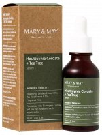 Mary&amp;May Противовоспалительная и успокаивающая сыворотка с хауттюйнией и чайным деревом Houttuynia Cordata + Tea Tree Serum, 30 мл