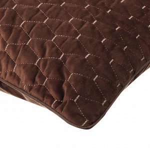 BY COLLECTION Чехол для подушки с кантом, 50х50см, 100% полиэстер, шоколад