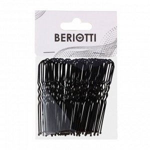 BERIOTTI Набор шпилек для волос 50шт, металл, 6см, черный