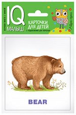 Карточки Умный малыш English ЗООПАРК 14 цветных карточек