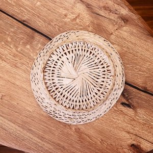 Настенное панно из кокоса и стекла 24 см