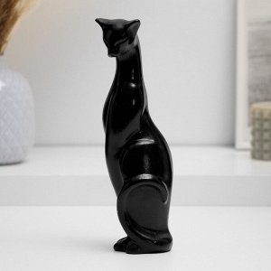 Фигура "Кошка сидит" черная, 20х7х7см