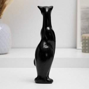 Фигура "Кошка сидит" черная, 20х7х7см