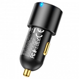 Автомобильное зарядное устройство HOCO NZ6 Power road, 1*USB + 2*Type-C, PD+QC3.0, 45W