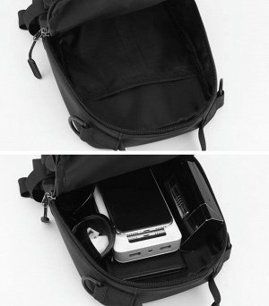 Сумка рюкзак слинг, плечевой комби-ремень, 2 отдела, карман
