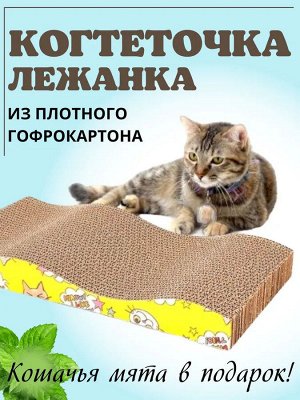 Картонная когтеточка / 42 x 20,5 x 4 см