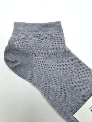 Носки женские укороченные, СЕРЫЕ. Ю. Корея