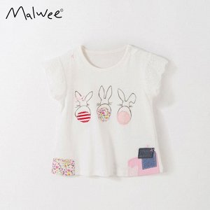 Детская футболка с принтом Кролики