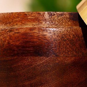 Миска деревянная 10 см, с крышкой
