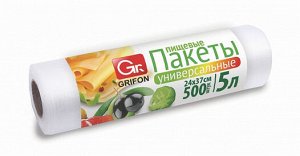"GRIFON" Пакеты универсальные на втулке 24х37см, 8мкм, 500шт.