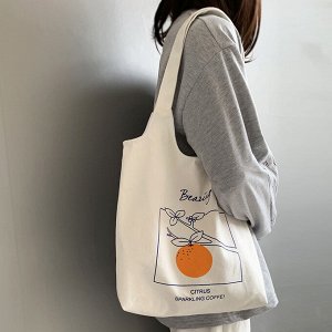Женская сумка шоппер, на плечо, холщовая
