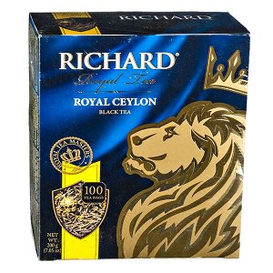 чай RICHARD 'ROYAL CEYLON' 100 пакетиков 1/6