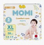 MOMI COMFORT CARE подгузники-трусики ХL (12-17  кг), 38 шт