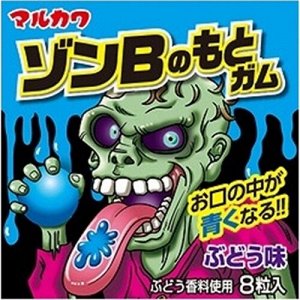 Жевательная резинка Marukawa Зомби синий язык 13г Япония