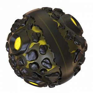 Игрушка для собак "мяч", цвет черный/желтый