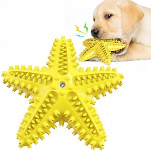 Игрушка для собак "морская звезда", цвет желтый