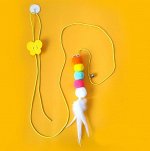 Игрушка-дразнилка подвесная, &quot;гусеница с перьями&quot;