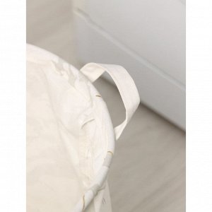 Корзина бельевая текстильная Доляна «Монро», 35x45 см, цвет белый