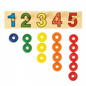 Пирамидка логическая "Учимся считать" с цифрами