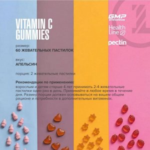 Витамин С MAXLER Vitamin C Gummies 250мг - 60 жев.таб