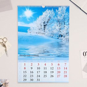 Календарь перекидной на ригеле "Времена года. Пословицы и поговорки" 2024 год, А3
