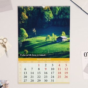 Календарь перекидной на ригеле "Очарование природы" 2024 год, А3