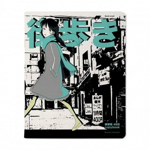 Тетрадь 48 листов в клетку, Manga Anime City, обложка мелованный картон, МИКС
