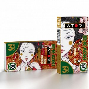 Платочки трехслойные "ATORI AOKI" 10 трехслойных листов, упаковка - 10 шт