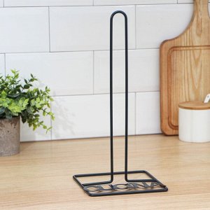 Держатель для бумажных полотенец настольный Доляна, 13.5x15.5x29 см, чёрный