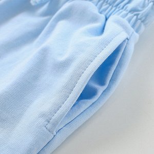 Детские голубые шорты на резинке