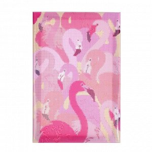 Алмазная мозаика на раме с полным заполнением «Розовые фламинго», 20х30 см