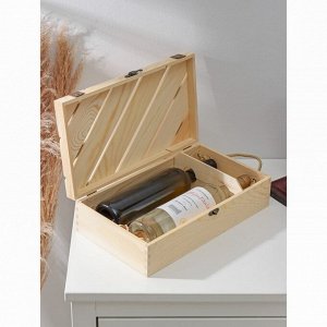 Ящик для хранения вина Доляна «Мускаде», 35x20 см, на 2 бутылки
