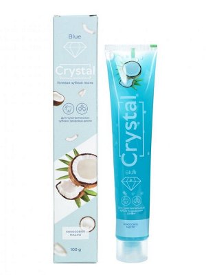 Зубная паста Crystal Blue гелев д/чувствит зубов (кокос масло) 100г (3320)