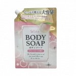Крем-мыло для тела &quot;Wins Body Soap Peach&quot; с экстрактом листьев персика и богатым ароматом 900 г, мягкая упаковка с крышкой / 10