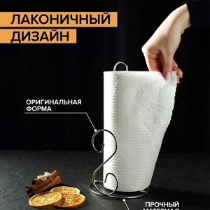 Подставка под бумажные полотенца Доляна ,13,4x13,4x28 см, цвет хром