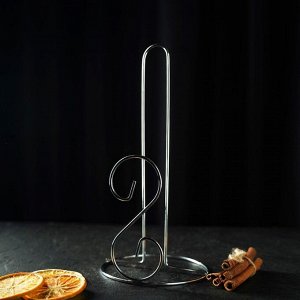 Держатель для бумажных полотенец настольный Доляна, 13.4x13, 4x28 см, хромированный