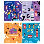 Тетрадь для записи иностранных слов “Foreign letters” 48 л., А5, на скрепке, линия ArtSpace